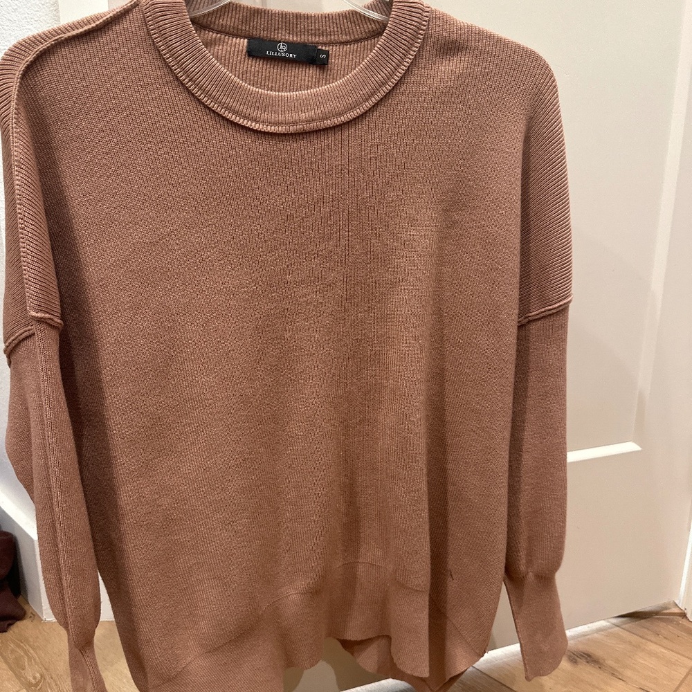 Tan oversized batwing sweater